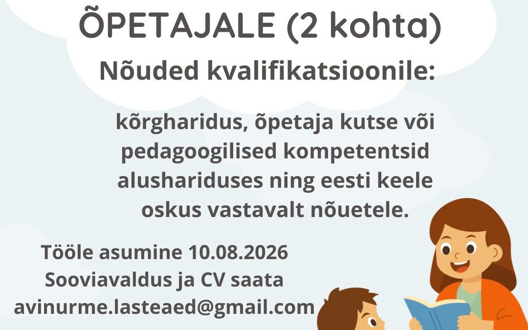 Konkurss õpetajate leidmiseks